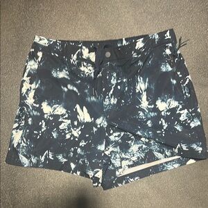 Navy and White Men's Shorts